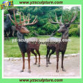 City life-size Brass Or Bronze Animal deer Sculpture